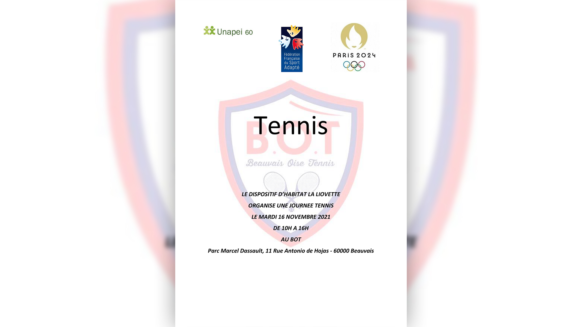 Le BOT accueille la Journée Tennis Adaptée !